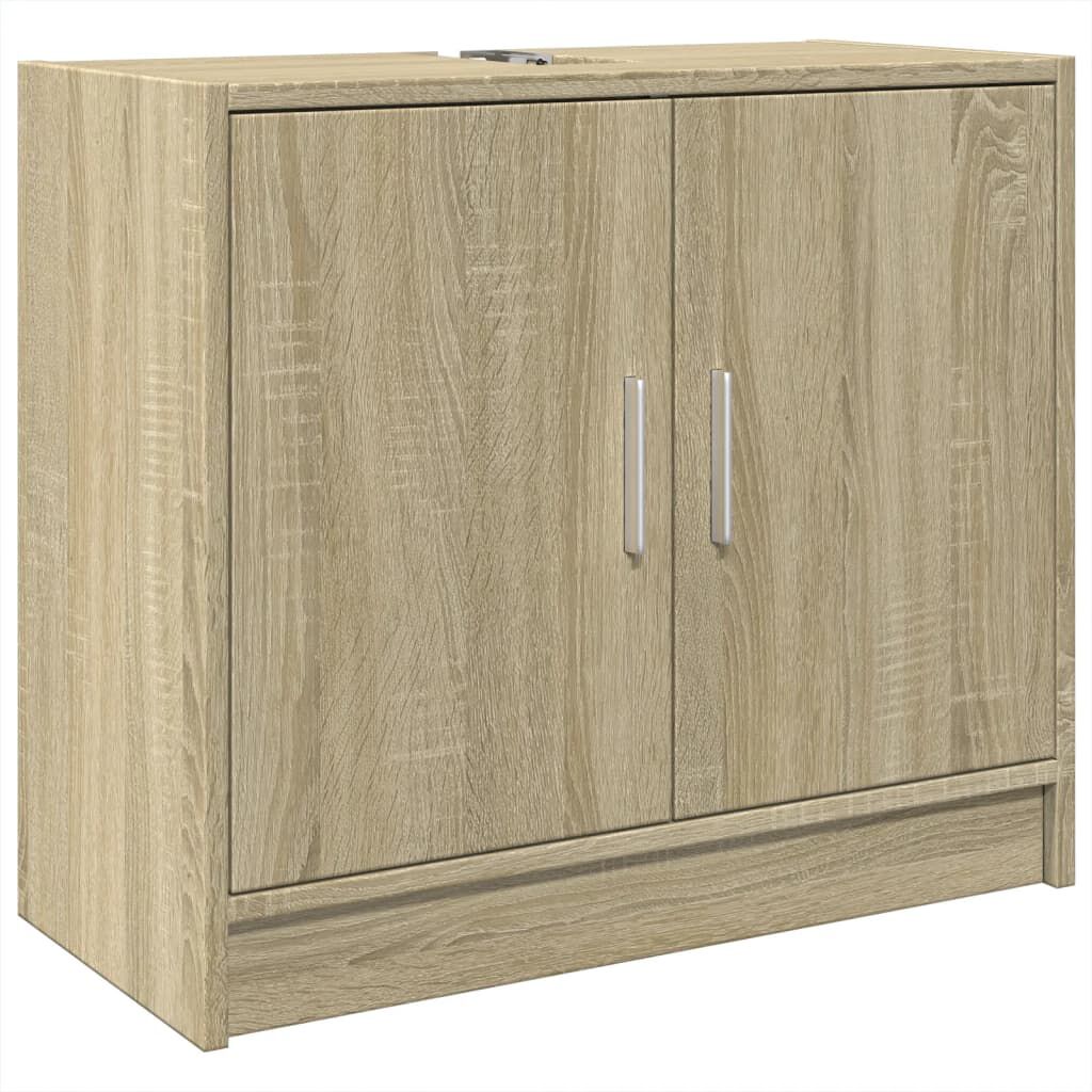 vidaXL Ντουλάπι Νιπτήρα Sonoma Δρυς 63x29x55 εκ. Επεξεργασμένο Ξύλο