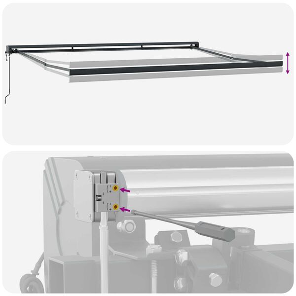 vidaXL Ανασυρόμενη Τέντα Μπεζ 400x300 εκ.