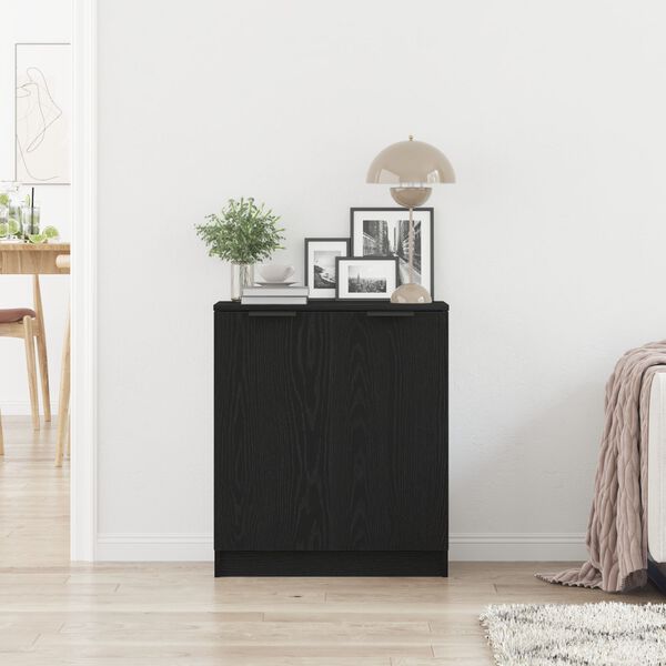 vidaXL Πλαϊνό γραφείο Μαύρο 60 x 30 x 70 εκ. Επεξεργασμένο ξύλο