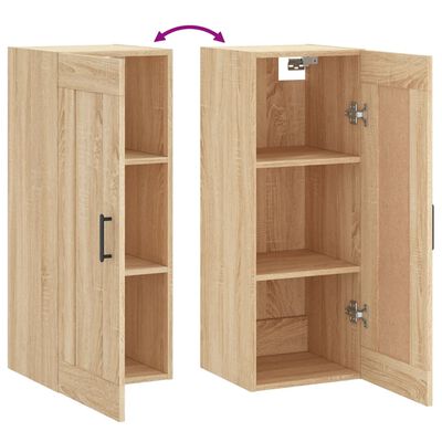 vidaXL Ντουλάπι Τοίχου Sonoma Δρυς 34,5 x 34 x 90 εκ. Επεξεργ. Ξύλο