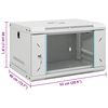 vidaXL Καμπίνα Δικτύου Επιτοίχια 6U 19'' IP20 53x40x30 εκ.