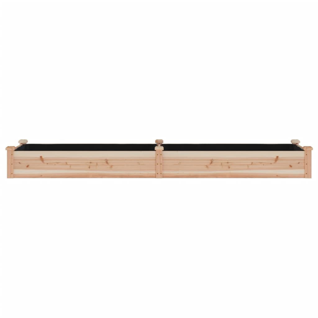 vidaXL Ζαρντινιέρα Υπερυψ. με Επένδυση 240x60x25 εκ. Μασίφ Ξύλο Ελάτης