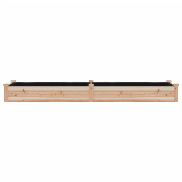vidaXL Ζαρντινιέρα Υπερυψ. με Επένδυση 240x60x25 εκ. Μασίφ Ξύλο Ελάτης