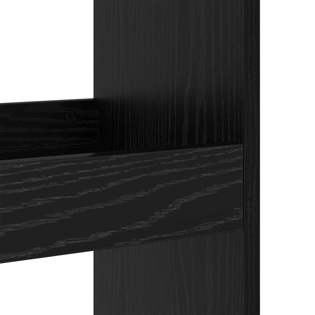 vidaXL Τραπέζι Μπαρ με Αποθήκευση Μαύρος Δρύς 60x60x102 εκ. Επεξεργασμένο Ξύλο