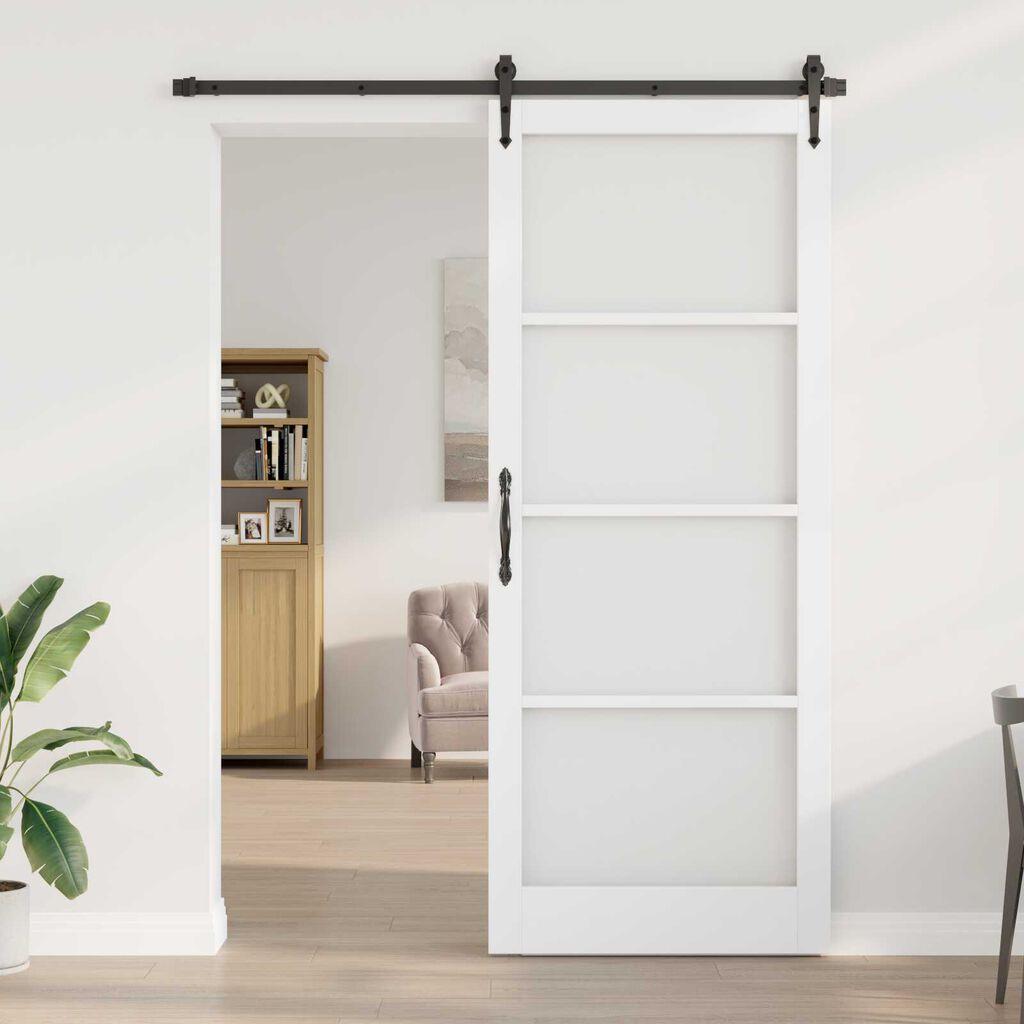 vidaXL Εσωτερική Πόρτα με Γυαλί ORKDAL Λευκό 93 x 232 εκ.