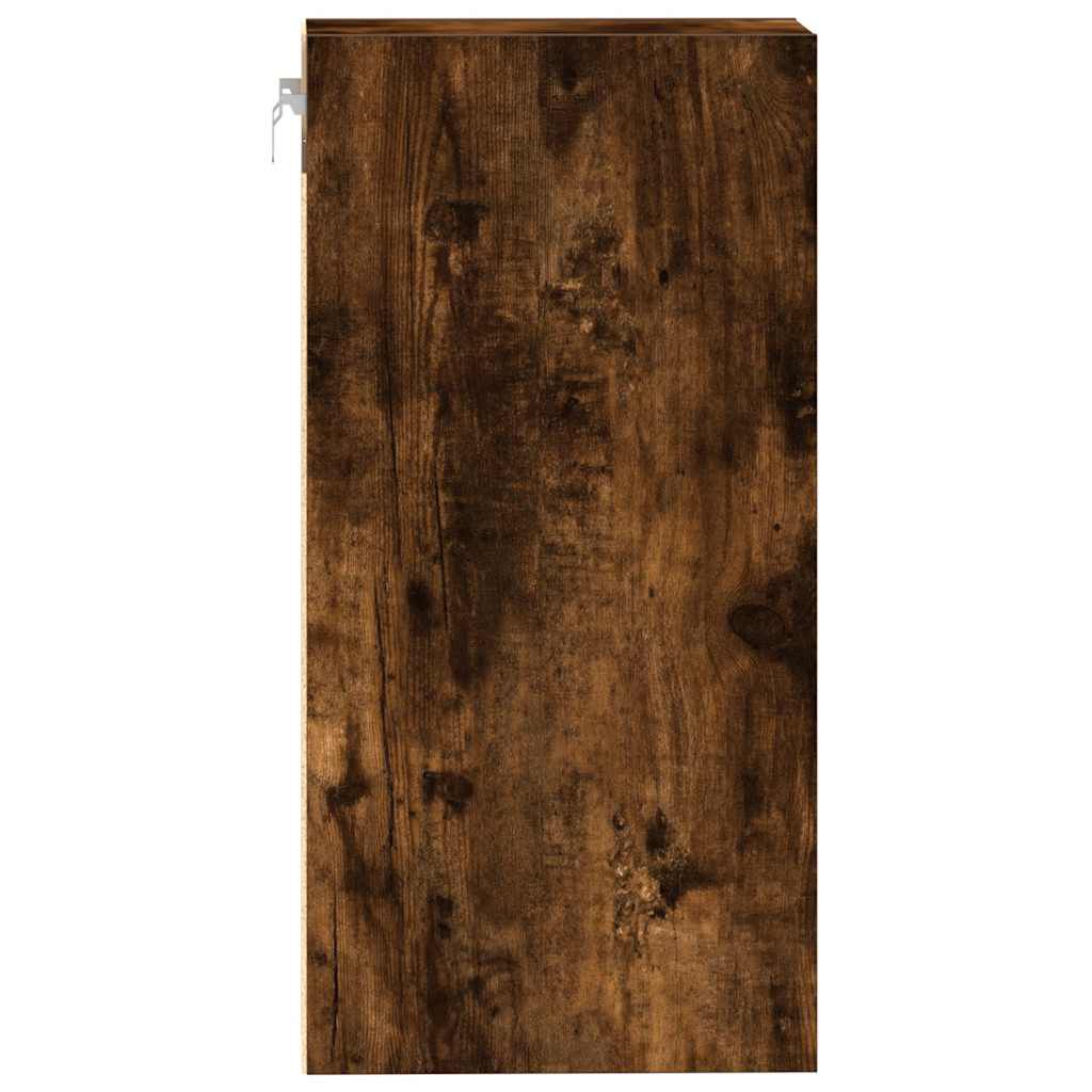 vidaXL κρεμαστό ντουλάπι Riga καπνιστή δρυς 40x29,5x60 cm