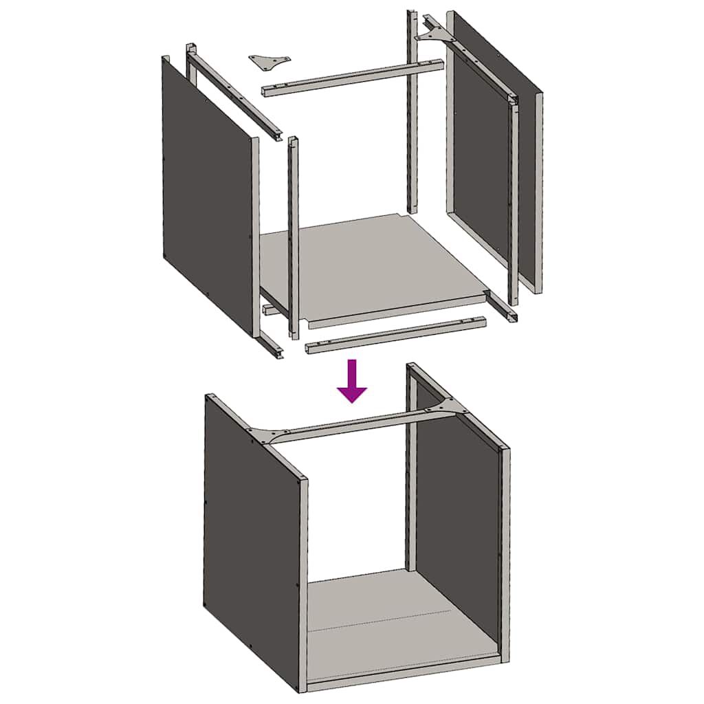 vidaXL Ράφι Καυσόξυλων 40x40x40 εκ. Χάλυβας ψυχρής έλασης