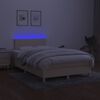 vidaXL &Kappa;&rho;&epsilon;&beta;ά&tau;&iota; Boxspring &mu;&epsilon; &Sigma;&tau;&rho;ώ&mu;&alpha; & LED &Kappa;&rho;&epsilon;&mu; 120x190 &epsilon;&kappa;. &Upsilon;&phi;&alpha;&sigma;&mu;ά&tau;&iota;&nu;&omicron;