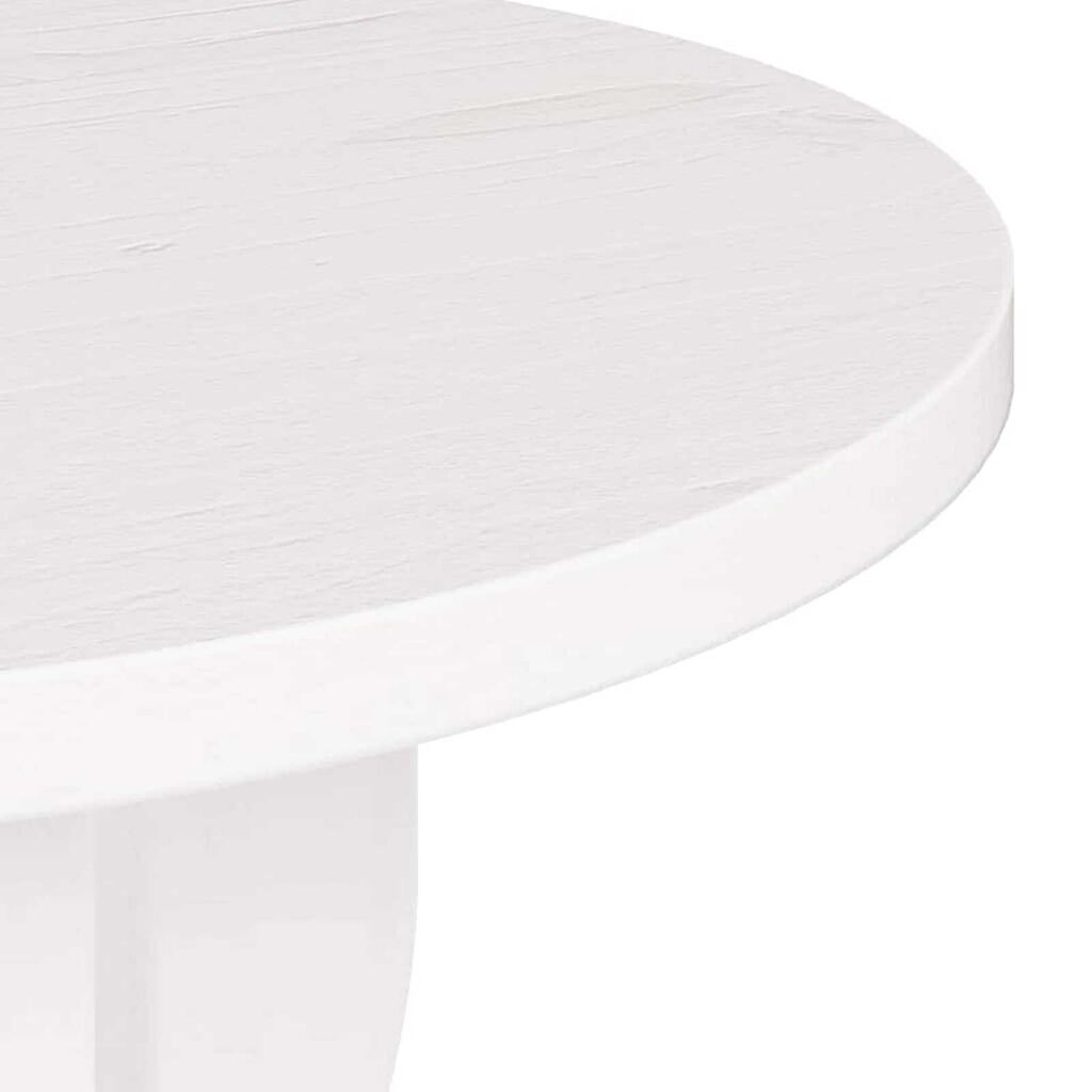 vidaXL Τραπεζάκι Πλευράς Λευκό 39.5 x 39.5 x 53.5 εκ Μασίφ ξύλο πεύκου