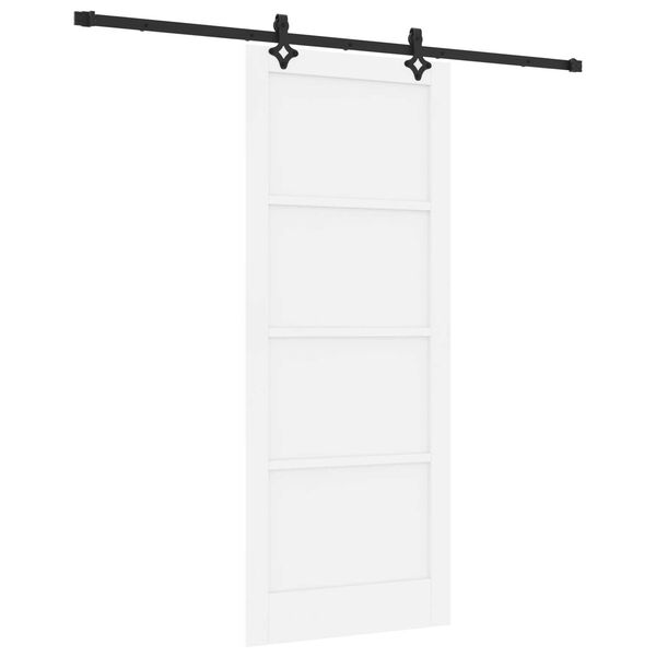 vidaXL Σετ Συρόμενης Πόρτας ORKDAL Λευκό και μαύρο 86 x 211 cm