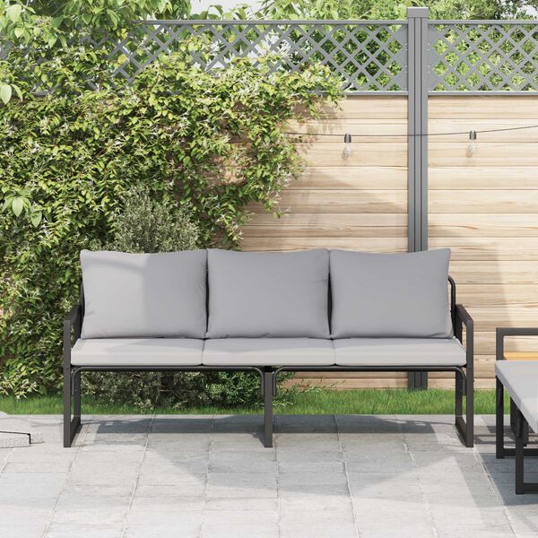 vidaXL Παγκάκι κήπου Μαύρο 61 x 72.5 x 71 εκ. Ατσάλι