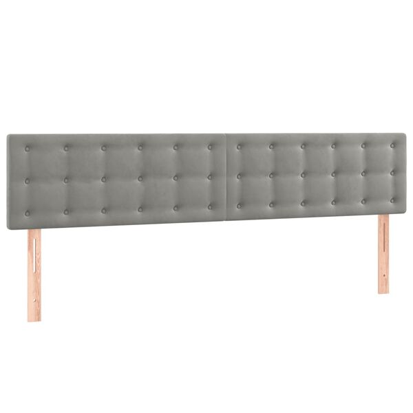 vidaXL Κεφαλάρια Κρεβατιού 2 τεμ. Αν. Γκρι 90x5x78/88 εκ. Βελούδινο