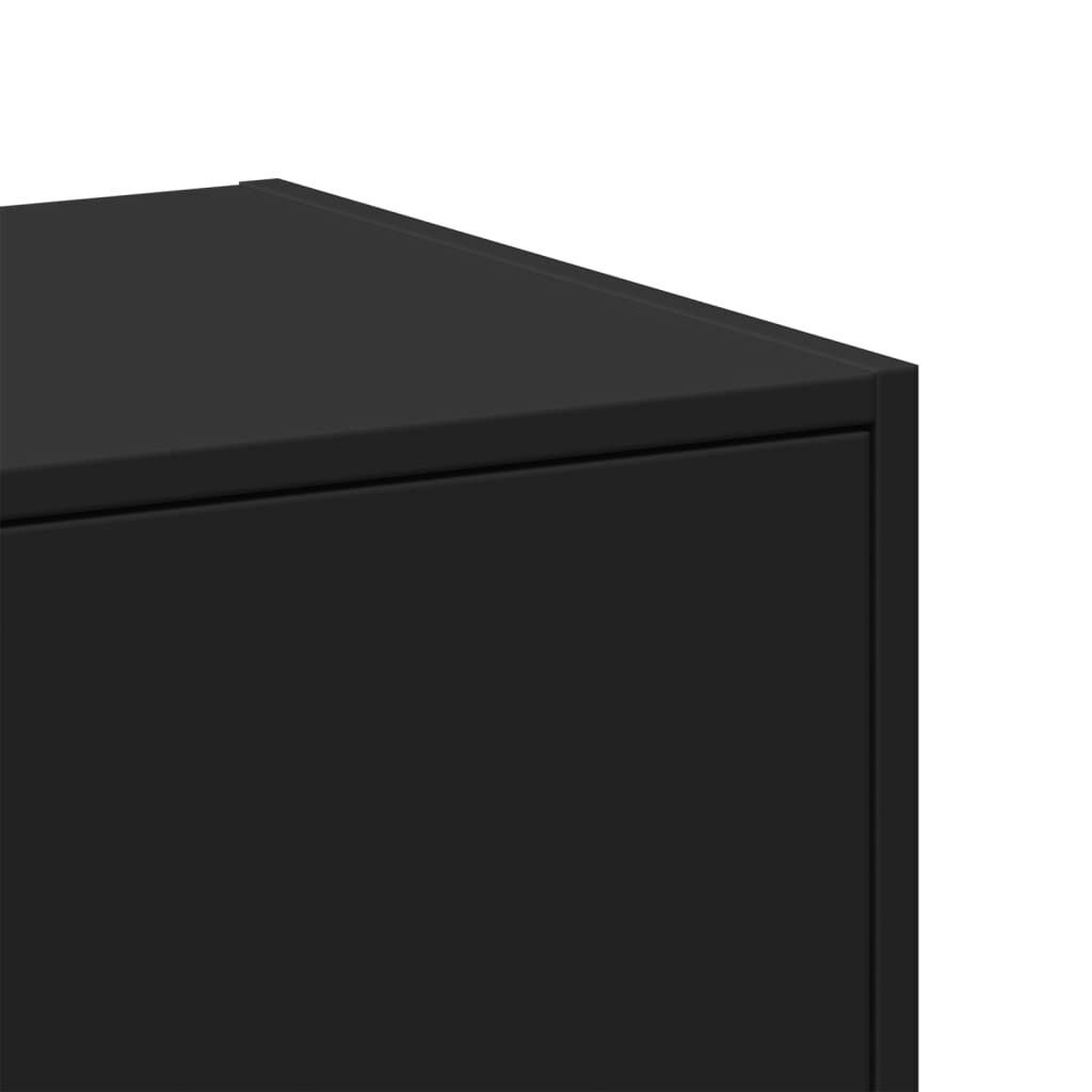 vidaXL Συρταριέρα Γενικής Χρήσης Μαύρο 40x41x144,5 εκ. Επεξ. Ξύλο