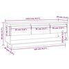 vidaXL Έπιπλο Τηλεόρασης Λευκό 110,5x34x40 εκ. από Μασίφ Ξύλο Πεύκου