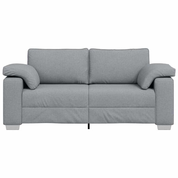 vidaXL Καναπές με μαξιλάρι Ανοιχτό γκρι 180 x 77 x 82 εκ ύφασμα