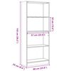 vidaXL Βιβλιοθήκη Μαύρο 60x24x143 εκ. από Επεξεργασμένο Ξύλο