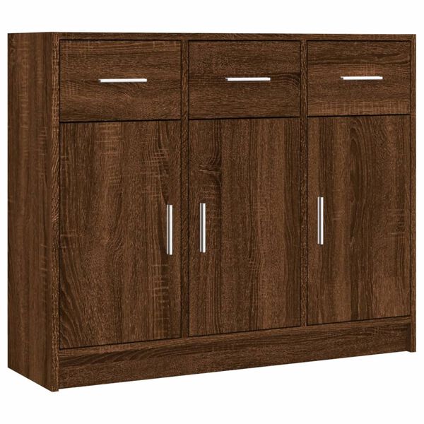 vidaXL Ντουλάπι Καφέ Δρυς 91 x 28 x 75 εκ. από Επεξεργασμένο Ξύλο