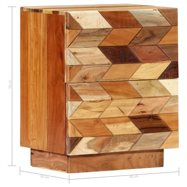 vidaXL Κομοδίνο 40 x 30 x 50 εκ. από Μασίφ Ανακυκλωμένο Ξύλο