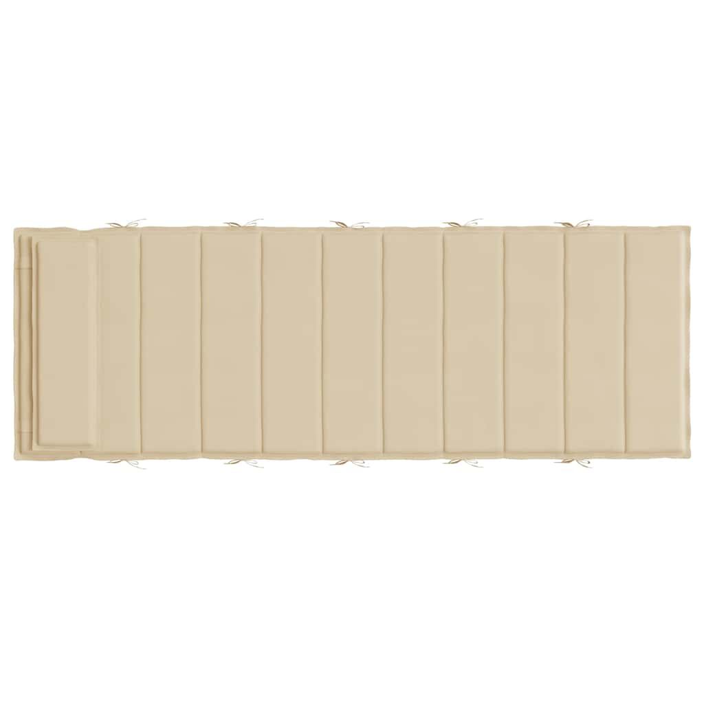 vidaXL Μαξιλάρι Ξαπλώστρας Μπεζ 180x60x4 εκ. από Ύφασμα Oxford