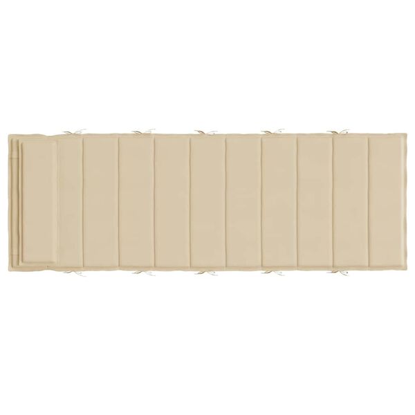 vidaXL Μαξιλάρι Ξαπλώστρας Μπεζ 180x60x4 εκ. από Ύφασμα Oxford