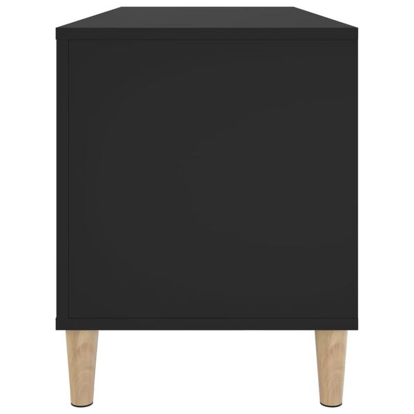 vidaXL Έπιπλο Δίσκων Μαύρο 100 x 38 x 48 εκ. από Επεξεργασμένο Ξύλο