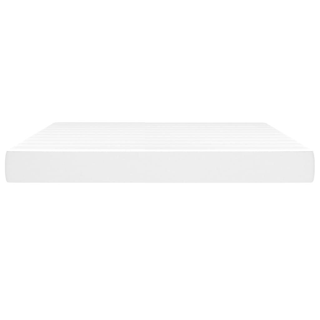 vidaXL Στρώμα με Pocket Springs Λευκό 180x200x20 εκ. Συνθετικό Δέρμα