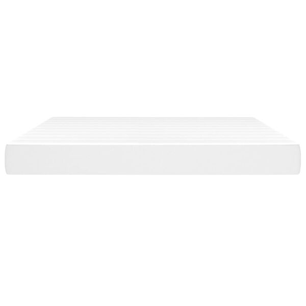vidaXL Στρώμα με Pocket Springs Λευκό 180x200x20 εκ. Συνθετικό Δέρμα