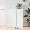 vidaXL Παπουτσοθήκη ALTA Λευκή 77 x 35 x 96 εκ. από Μασίφ Ξύλο Πεύκου