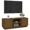 vidaXL Έπιπλο Τηλεόρασης Καφέ Μελί 110x35x40,5εκ από Μασίφ Ξύλο Πεύκου