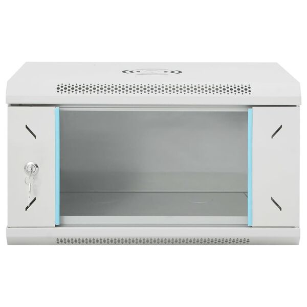 vidaXL Καμπίνα Δικτύου Επιτοίχια 6U 19'' IP20 53x40x30 εκ.