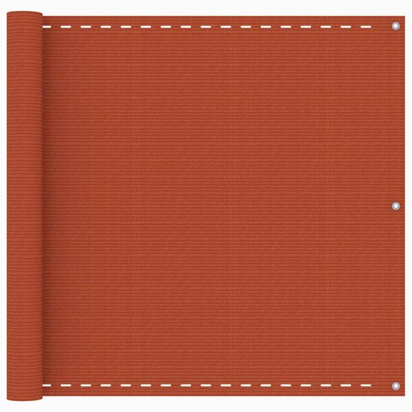 vidaXL Διαχωριστικό Βεράντας Πορτοκαλί 90 x 400 εκ. από HDPE