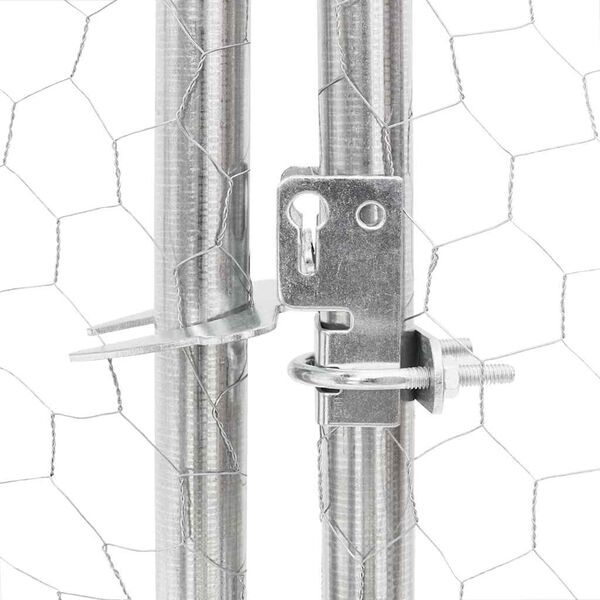 vidaXL Τρέξιμο για κοτόπουλα με οροφή 2,5x2x2,25 μ. από Γαλβ. Χάλυβα