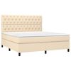 vidaXL &Kappa;&rho;&epsilon;&beta;ά&tau;&iota; Boxspring &mu;&epsilon; &Sigma;&tau;&rho;ώ&mu;&alpha; &Kappa;&rho;&epsilon;&mu; 160x200 &epsilon;&kappa;. &Upsilon;&phi;&alpha;&sigma;&mu;ά&tau;&iota;&nu;&omicron;