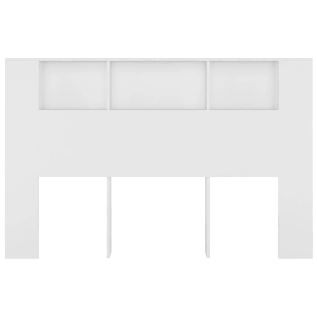 vidaXL Κεφαλάρι Με Αποθηκευτικό Χώρο Λευκό 160 x 18,5 x 104,5 εκ.