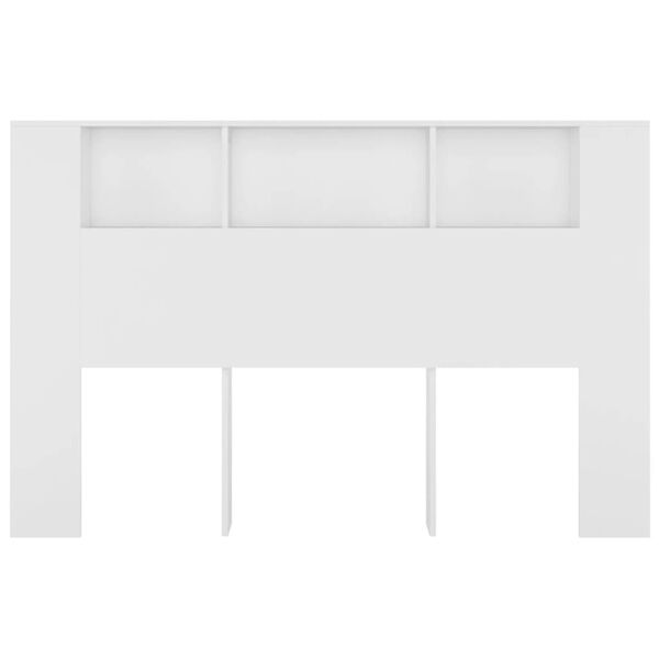 vidaXL Κεφαλάρι Με Αποθηκευτικό Χώρο Λευκό 160 x 18,5 x 104,5 εκ.