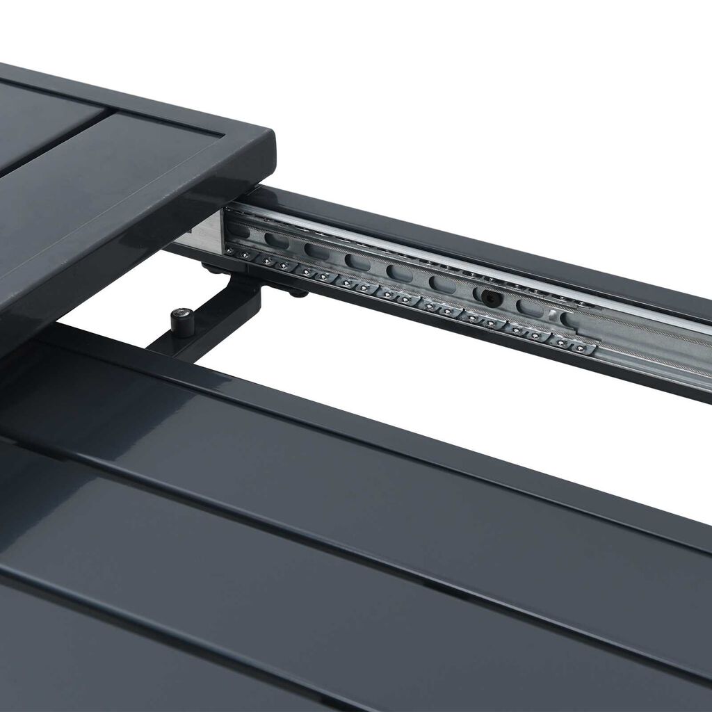 vidaXL Τραπέζι Κήπου Σκούρο Γκρι 180 x 80 x 76 εκ Αλουμίνιο