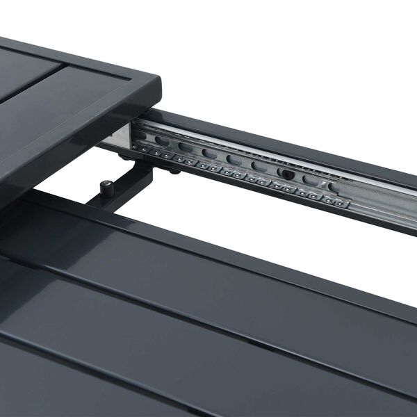 vidaXL Τραπέζι Κήπου Σκούρο Γκρι 180 x 80 x 76 εκ Αλουμίνιο
