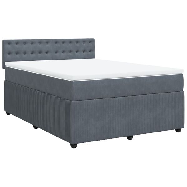 vidaXL &Kappa;&rho;&epsilon;&beta;ά&tau;&iota; Boxspring &mu;&epsilon; &Sigma;&tau;&rho;ώ&mu;&alpha; &Sigma;&kappa;&omicron;ύ&rho;&omicron; &Gamma;&kappa;&rho;&iota; 140x190 &epsilon;&kappa;. &Beta;&epsilon;&lambda;&omicron;ύ&delta;&iota;&nu;&omicron;