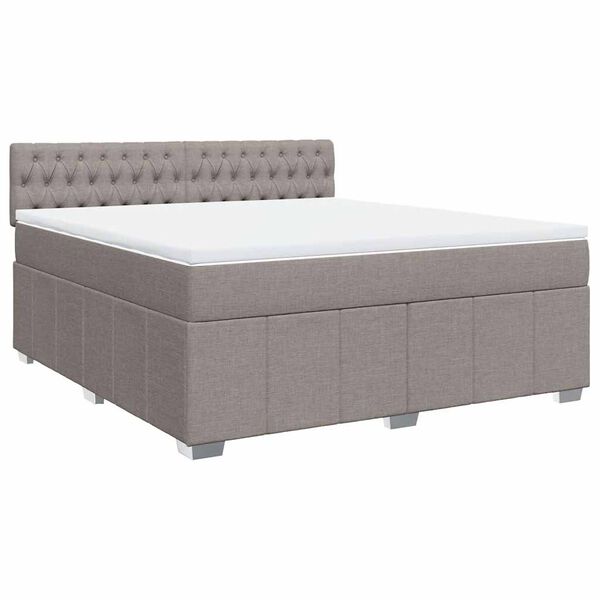 vidaXL &Kappa;&rho;&epsilon;&beta;ά&tau;&iota; Boxspring &mu;&epsilon; &Sigma;&tau;&rho;ώ&mu;&alpha; Taupe 180x200 &epsilon;&kappa;. &Upsilon;&phi;&alpha;&sigma;&mu;ά&tau;&iota;&nu;&omicron;