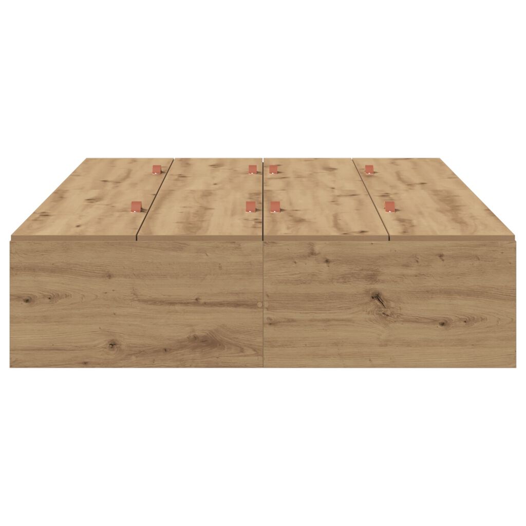 vidaXL Κρεβάτι αποθήκευσης Artisan Oak 120x200 εκ