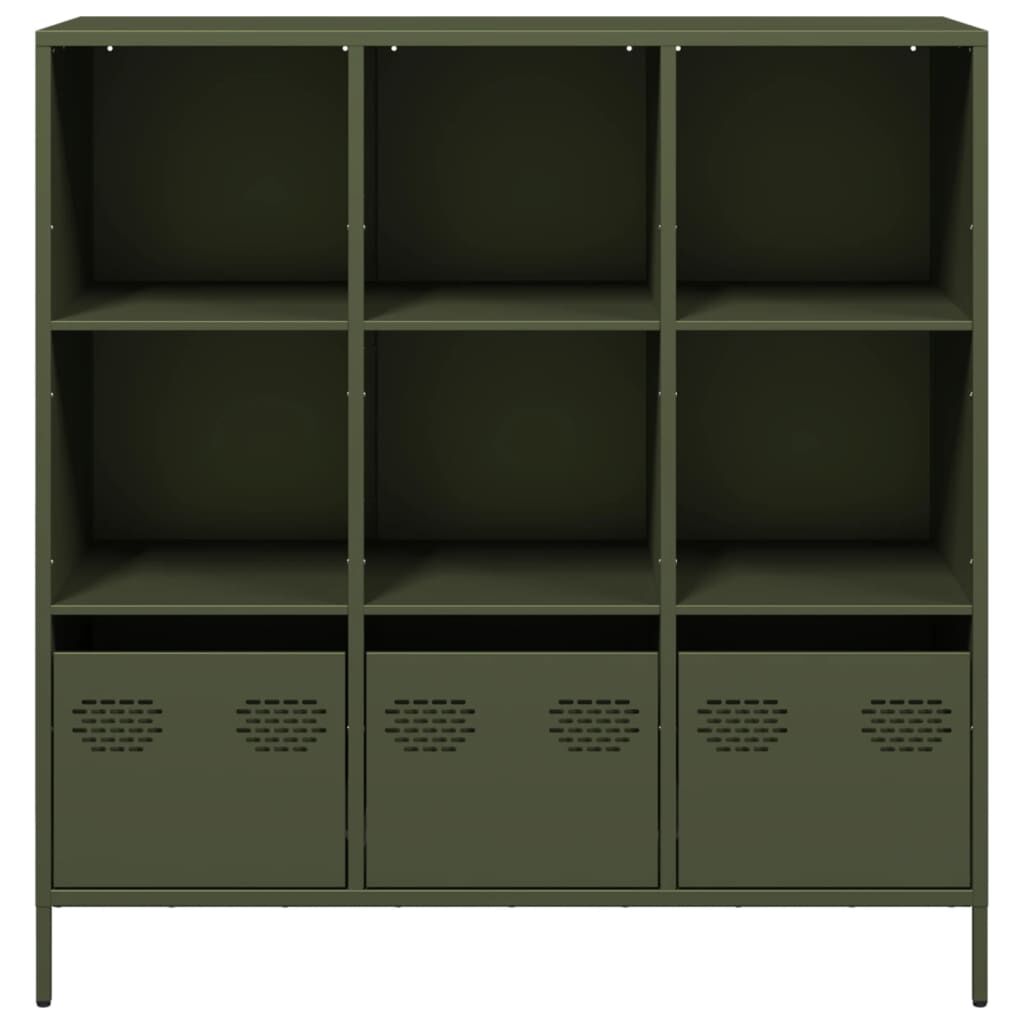 vidaXL Ραφιέρα Πράσινο Λαδί 101,5x39x103,5 εκ. από Ατσάλι