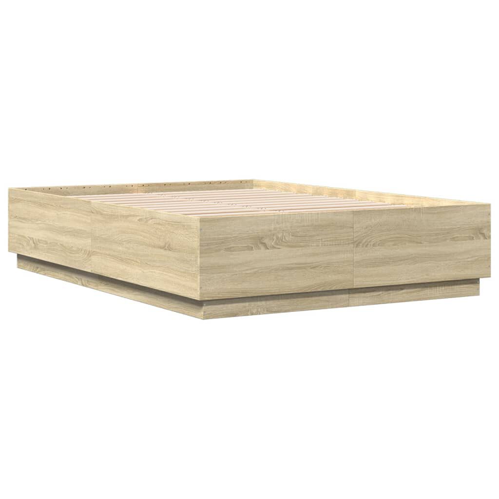 vidaXL Πλαίσιο Κρεβατιού Sonoma Δρυς 120x200 εκ. Επεξεργασμένο Ξύλο