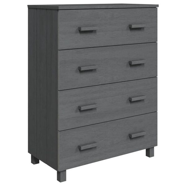 vidaXL Συρταριέρα HAMAR Σκ.. Γκρι 79x40x103,5εκ. από Μασίφ Ξύλο Πεύκου