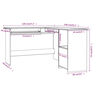 vidaXL Γραφείο Γωνιακό Sonoma Δρυς 120 x 140 x 75 εκ. από Επεξ. Ξύλο