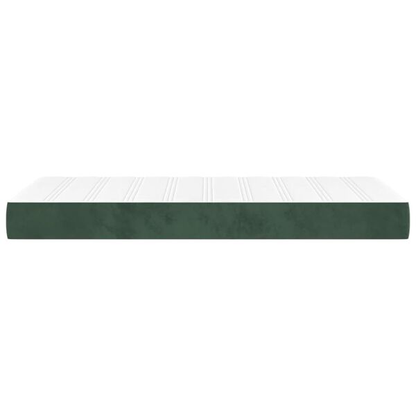 vidaXL Στρώμα με Pocket Springs Σκούρο Πράσινο 90x200x20 εκ. Βελούδινο