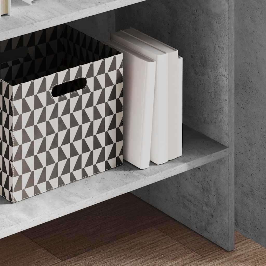 vidaXL Βιβλιοθήκη Γκρι Σκυροδέματος 60 x 35 x 180 εκ. από Επεξ. Ξύλο