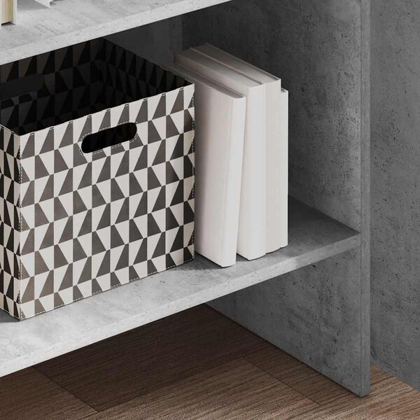 vidaXL Βιβλιοθήκη Γκρι Σκυροδέματος 60 x 35 x 180 εκ. από Επεξ. Ξύλο