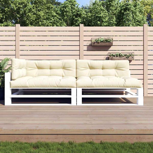 vidaXL Μαξιλάρια Παλέτας 5 τεμ. Κρεμ Υφασμάτινα