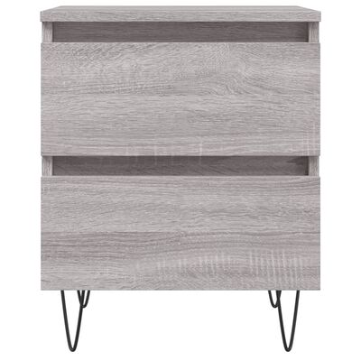vidaXL Κομοδίνα 2 τεμ. Γκρι Sonoma 40x35x50 εκ. από Επεξεργασμένο Ξύλο