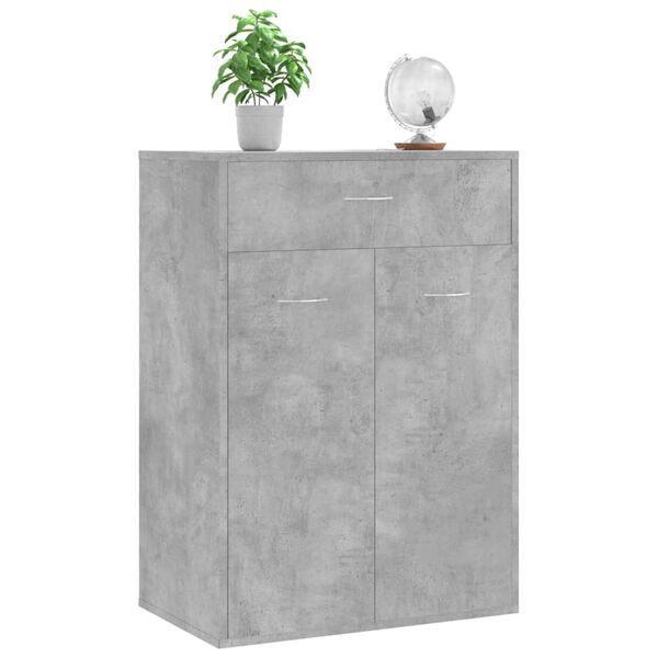 vidaXL Παπουτσοθήκη Γκρι Σκυροδέματος 60 x 35 x 84 εκ. από Επεξ. Ξύλο